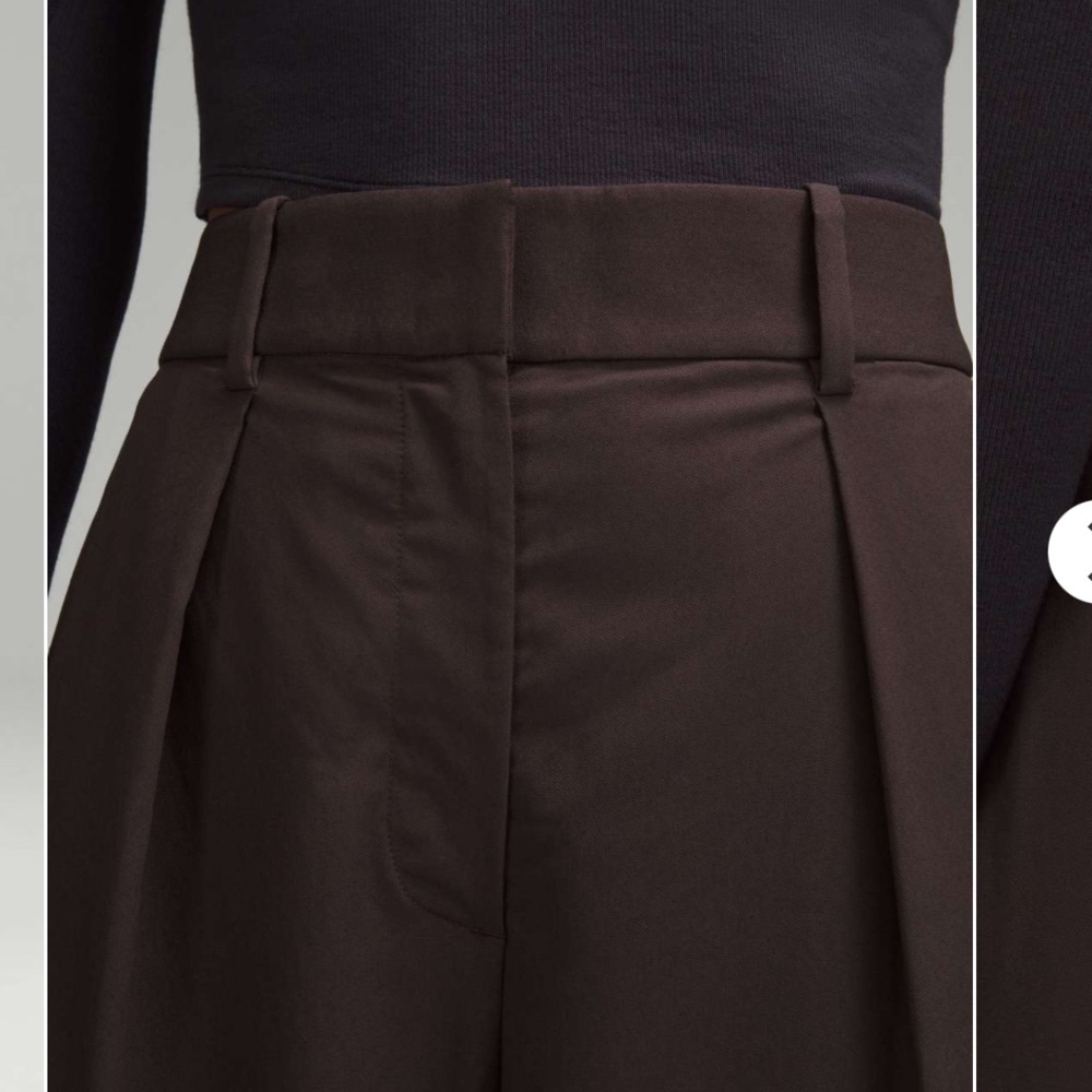 Lululemon Espresso Pleat-Front High-Rise Trousers - Picture 6 of 8